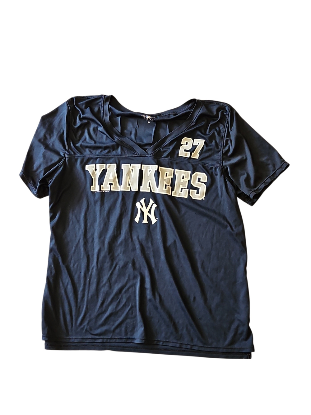 Navy Women's Team Jersey Top - Short Sleeve New York Yankees 27 Stanton Mlb Xxl